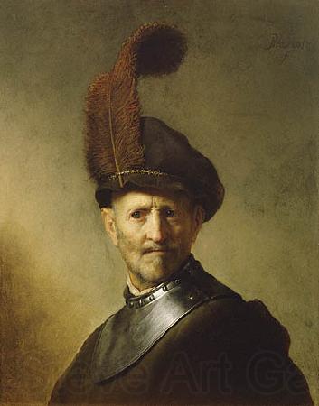REMBRANDT Harmenszoon van Rijn An Old Man in Military Costume 1630-1 by Rembrandt Spain oil painting art